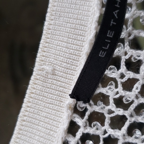 ELIE TAHARI Collection Sleeveless Beaded Silk Top - Picture 8 of 11